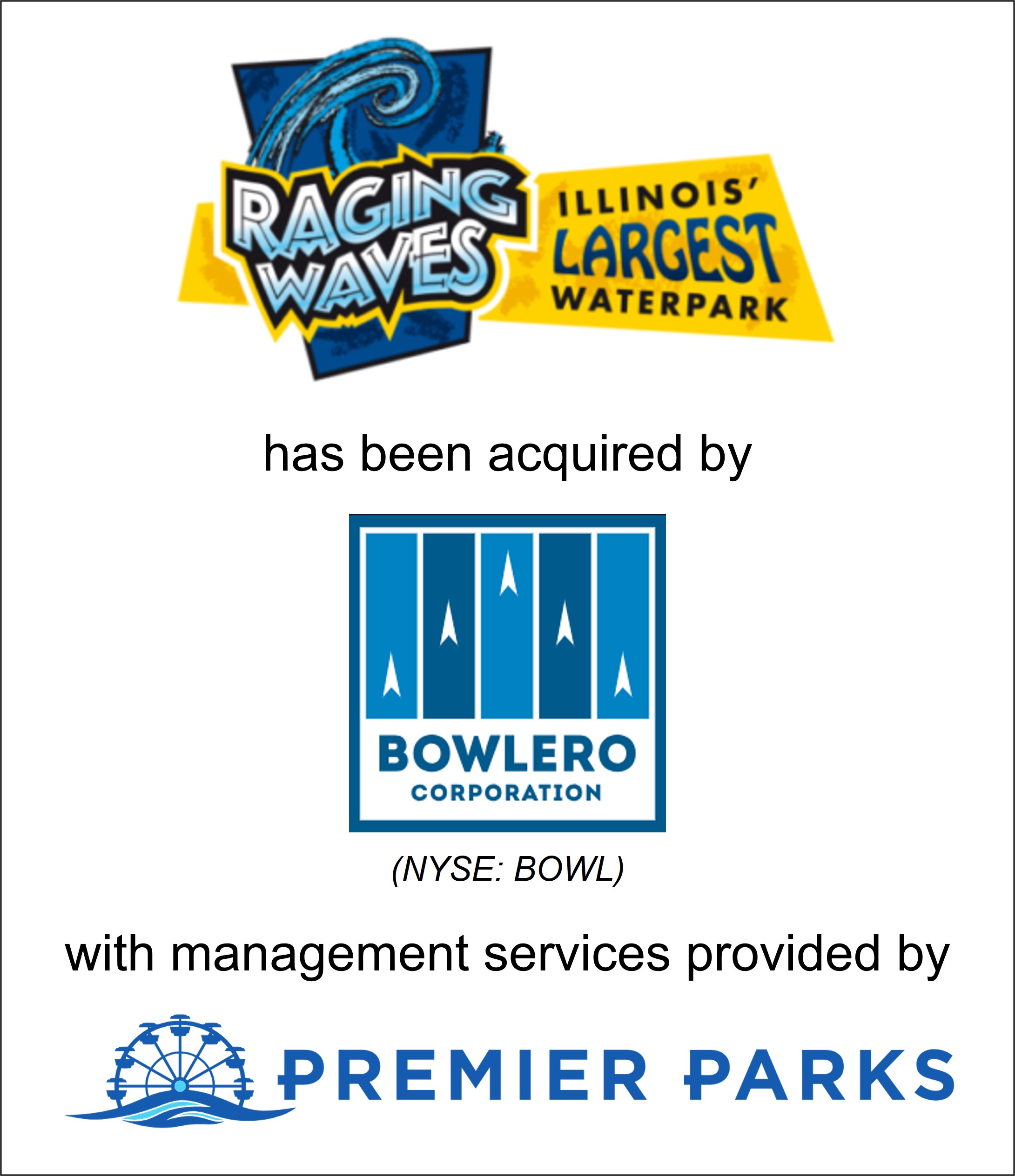 Genesis Capital Advises Raging Waves on Sale to Bowlero Corporation (NYSE: BOWL)